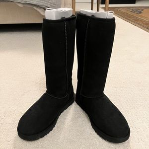UGG TALL BOOTS BLACK WOMENS 9
